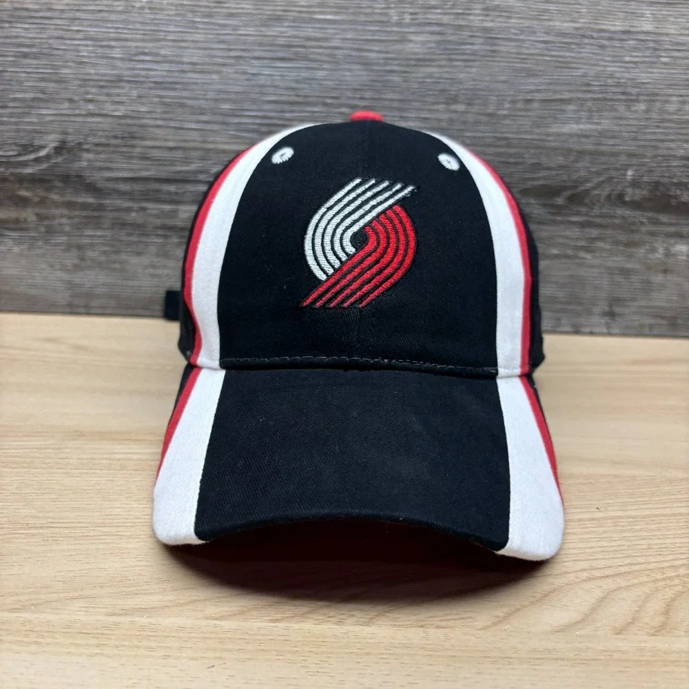 Portland Trail Blazers Hat Cap Strap Back Black Red NBA Opening Night 2007 2008